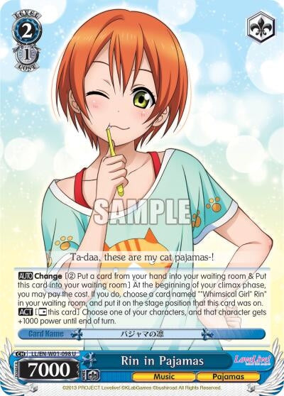 Image for Rin in Pajamas (Love Live! DX) (LL/EN-W01-098 U) - Weiss Schwarz