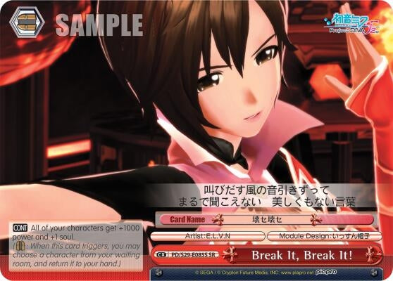 Image for Break it, Break it! (SR) (Hatsune Miku: Project DIVA F 2nd) (PD/S29-E085S SR) - Weiss Schwarz