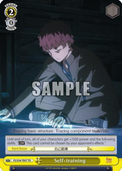 Image for Self-training (TD) (Fate/stay night [Unlimited Blade Works]) (FS/S34-TE07 TD) - Weiss Schwarz