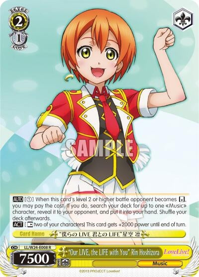 Image for "Our LIVE, the LIFE with You" Rin Hoshizora (Love Live!) (LL/W24-E008 R) - Weiss Schwarz
