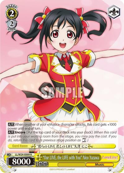 Image for "Our LIVE, the LIFE with You" Nico Yazawa (Love Live!) (LL/W24-E009 R) - Weiss Schwarz