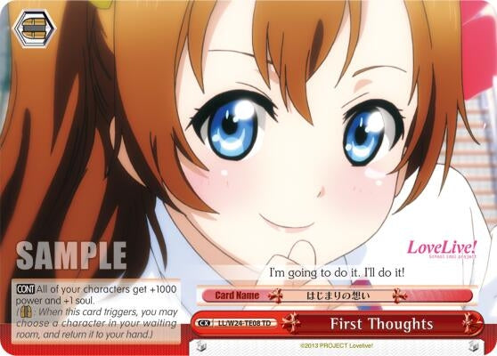 Image for First Thoughts (TD) (Love Live!) (LL/W24-TE08 TD) - Weiss Schwarz
