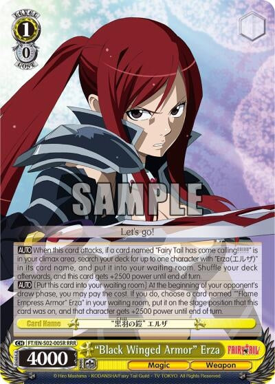 Image for "Black Winged Armor" Erza (RRR) (Fairy Tail ver.E) (FT/EN-S02-005R RRR) - Weiss Schwarz