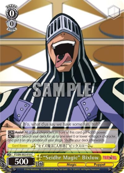 Image for "Seidhr Magic" Bixlow (Fairy Tail ver.E) (FT/EN-S02-018 C) - Weiss Schwarz