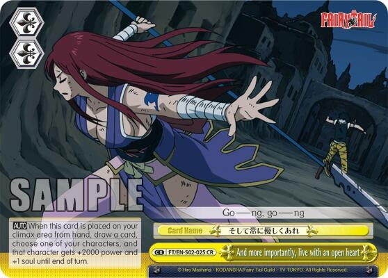Image for And more importantly, live with an open heart (Fairy Tail ver.E) (FT/EN-S02-025 CR) - Weiss Schwarz