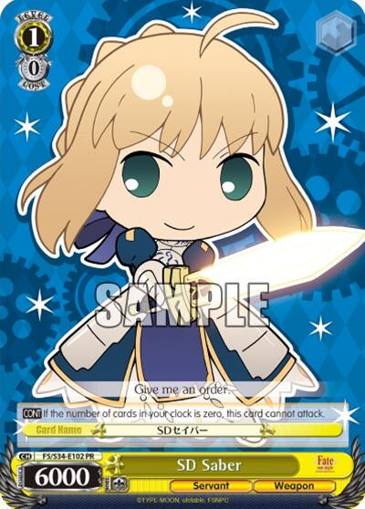 Image for SD Saber (Fate/stay night [Unlimited Blade Works]) (FS/S34-E102 PR) - Weiss Schwarz