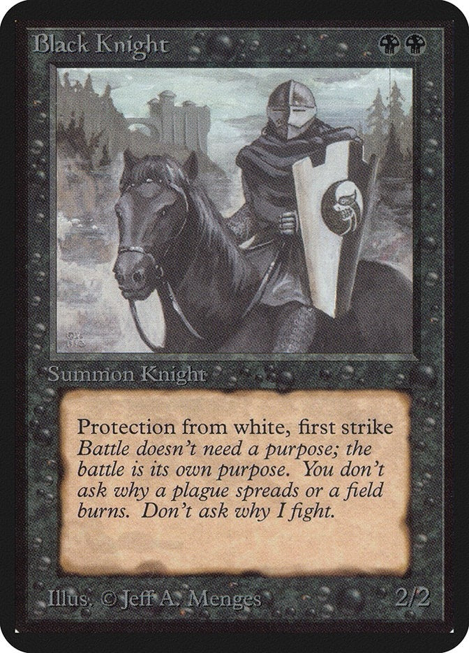 Image for Black Knight (Alpha Edition) - Magic: The Gathering