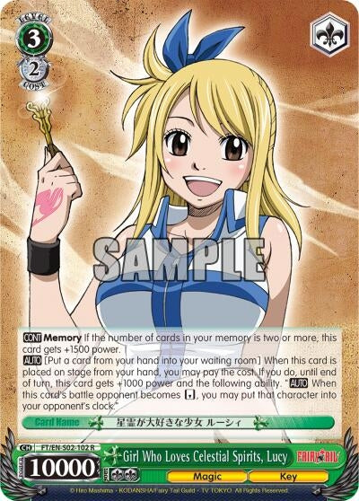 Image for Girl Who Loves Celestial Spirits, Lucy (Fairy Tail ver.E) (FT/EN-S02-102 R) - Weiss Schwarz