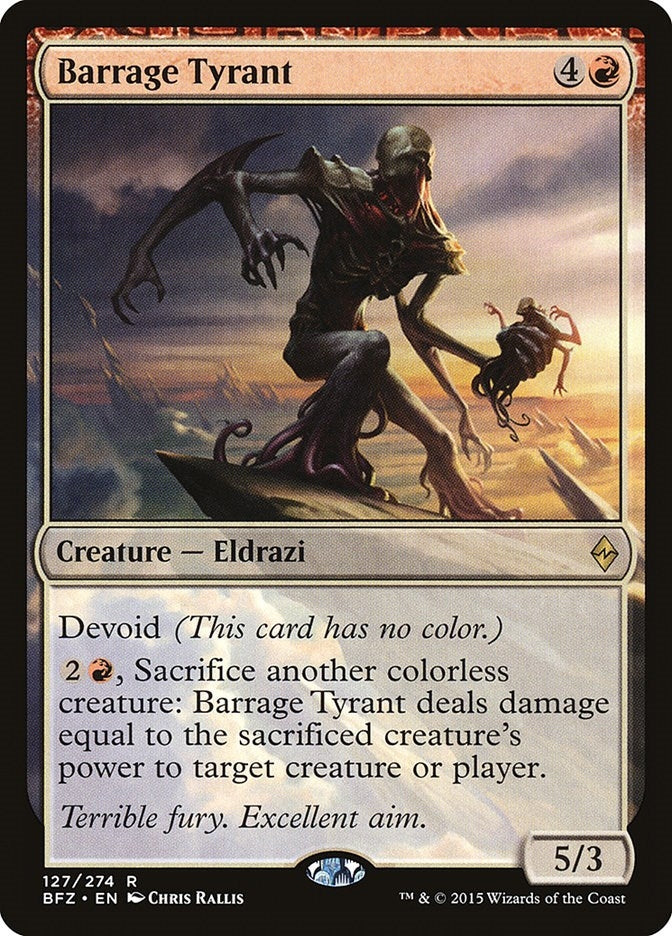 Image for Barrage Tyrant (Battle for Zendikar) (127) - Magic: The Gathering