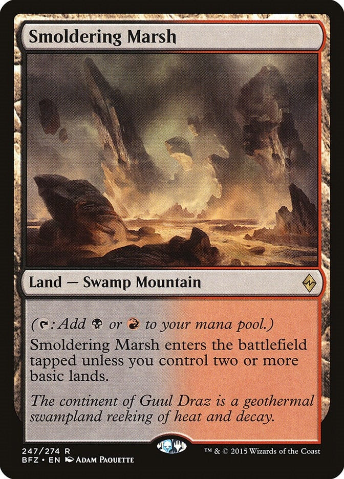 Image for Smoldering Marsh (Battle for Zendikar) (247) - Magic: The Gathering