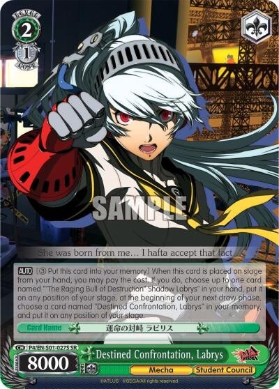 Image for Destined Confrontation, Labrys (SR) (Persona 4 ver.E) (P4/EN-S01-027S SR) - Weiss Schwarz