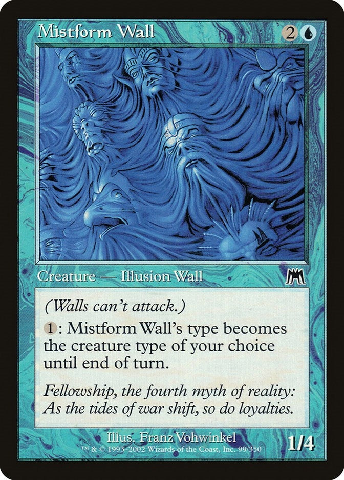 Image for Mistform Wall (Onslaught) (99) - Magic: The Gathering