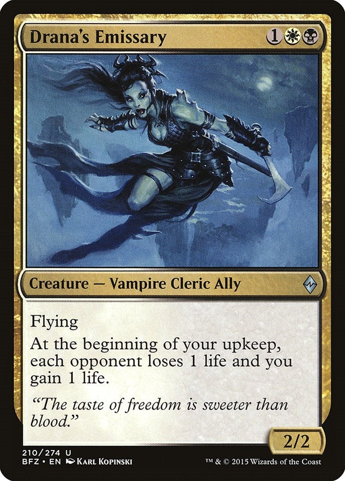 Image for Drana's Emissary (Battle for Zendikar) (210) - Magic: The Gathering