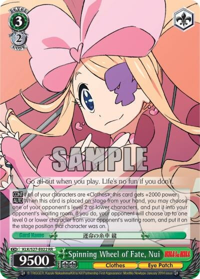 Image for Spinning Wheel of Fate, Nui (KILL la KILL) (KLK/S27-E022 RR) - Weiss Schwarz