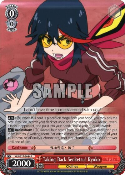 Image for Taking Back Senketsu! Ryuko (KILL la KILL) (KLK/S27-E044 R) - Weiss Schwarz