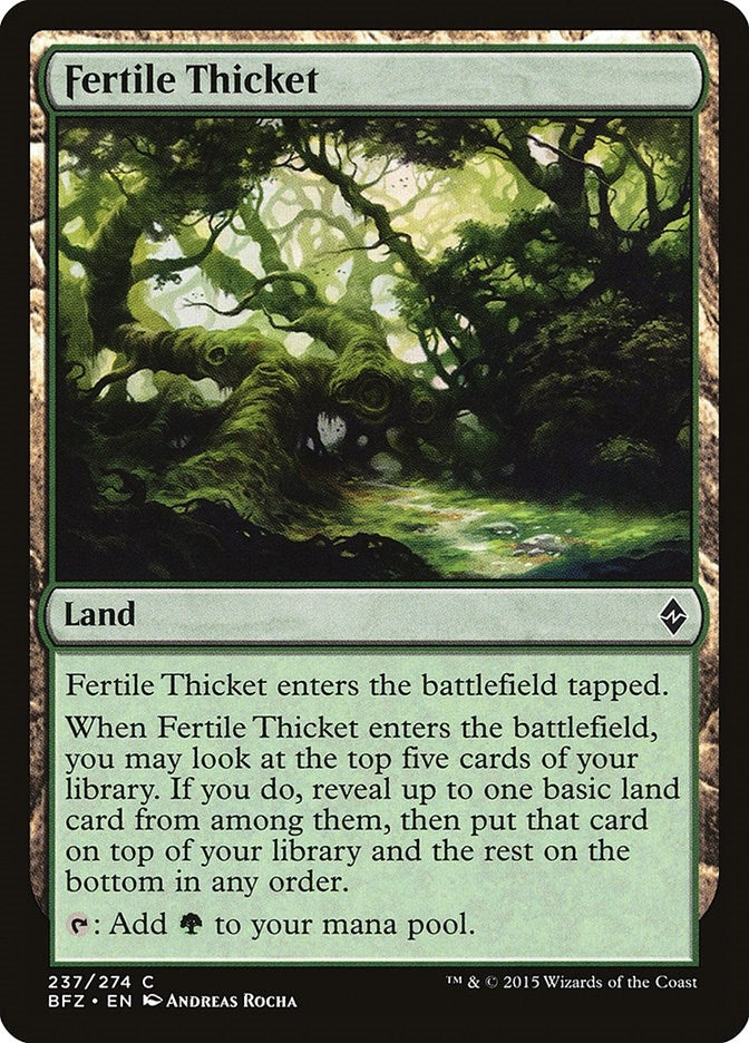 Image for Fertile Thicket (Battle for Zendikar) (237) - Magic: The Gathering