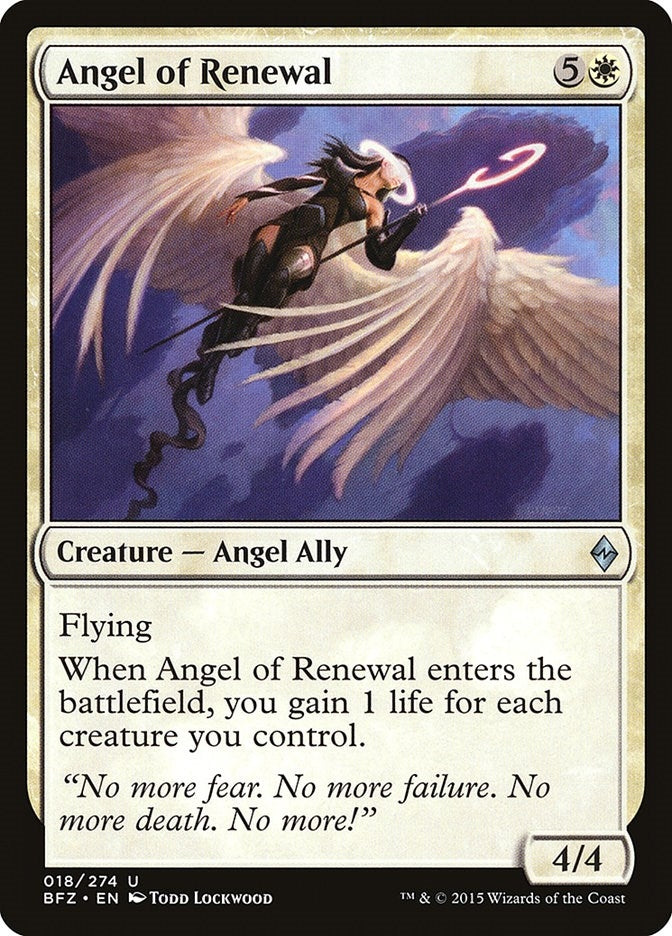 Image for Angel of Renewal (Battle for Zendikar) (18) - Magic: The Gathering