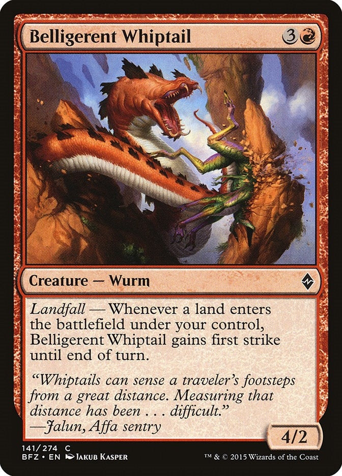 Image for Belligerent Whiptail (Battle for Zendikar) (141) - Magic: The Gathering