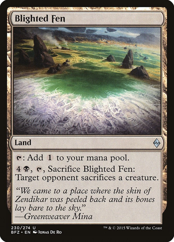 Image for Blighted Fen (Battle for Zendikar) (230) - Magic: The Gathering