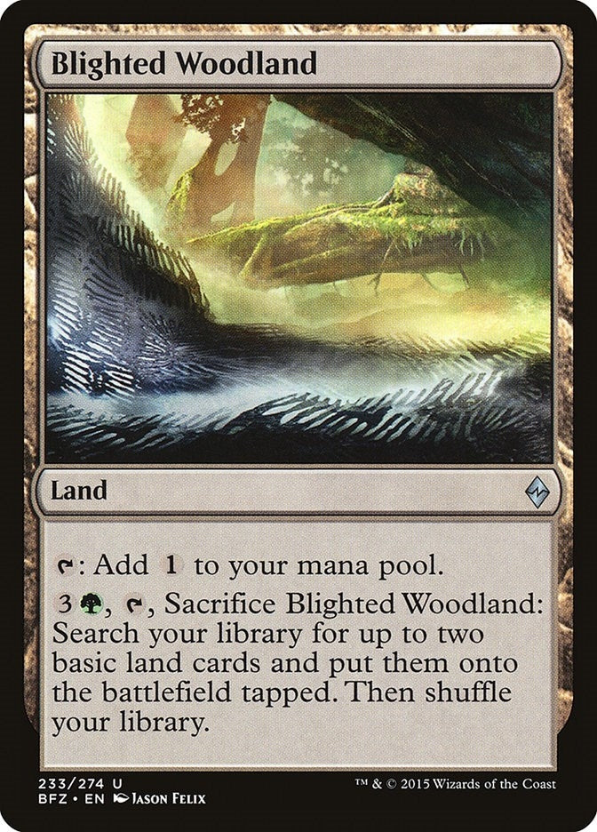 Image for Blighted Woodland (Battle for Zendikar) (233) - Magic: The Gathering