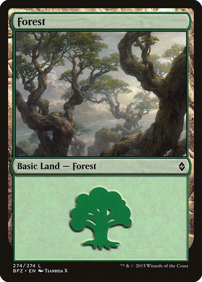 Image for Forest (274) (Battle for Zendikar) (274) - Magic: The Gathering