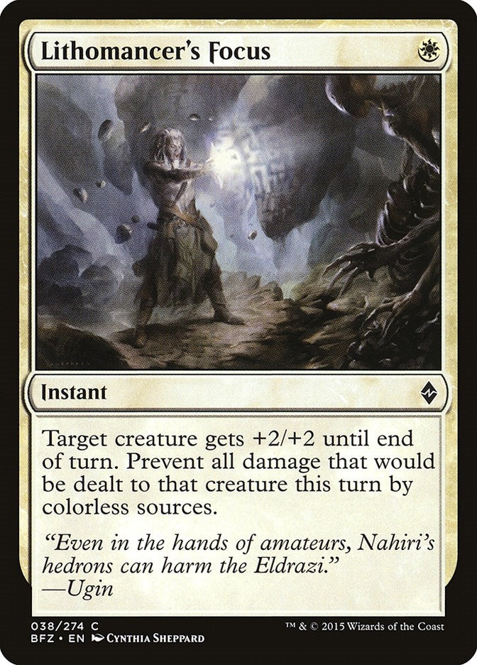 Image for Lithomancer's Focus (Battle for Zendikar) (38) - Magic: The Gathering