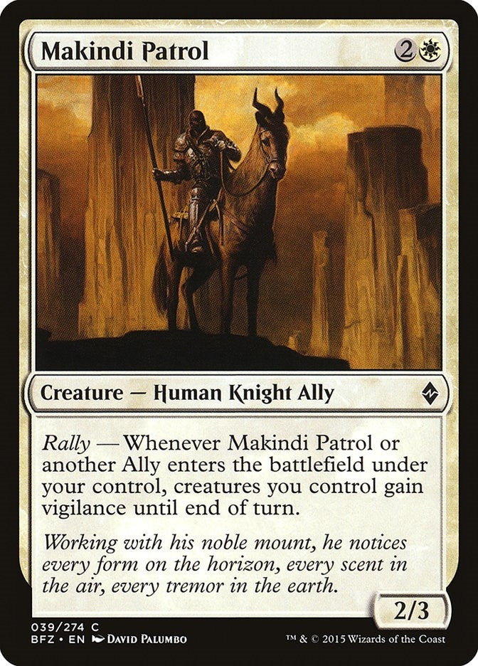 Image for Makindi Patrol (Battle for Zendikar) (39) - Magic: The Gathering