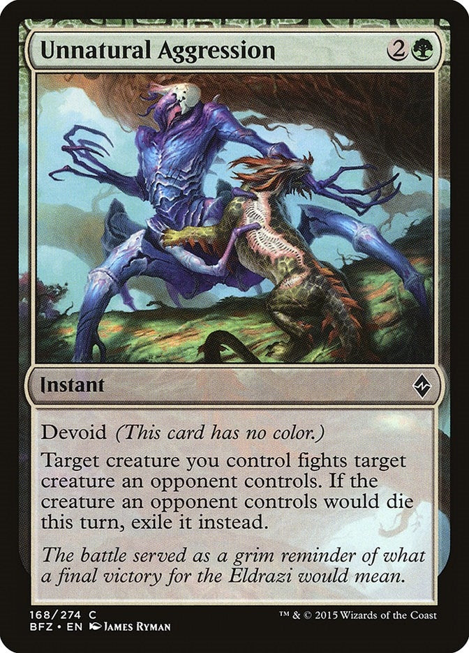 Image for Unnatural Aggression (Battle for Zendikar) (168) - Magic: The Gathering