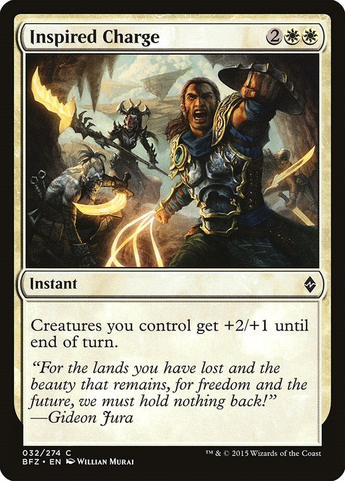 Image for Inspired Charge (Battle for Zendikar) (32) - Magic: The Gathering