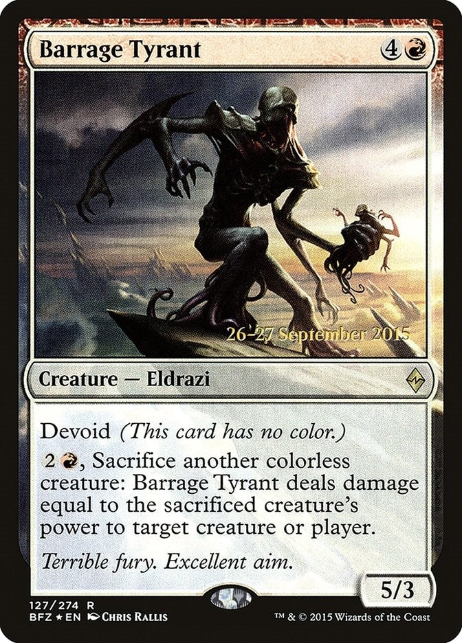 Image for Barrage Tyrant (Prerelease Cards) (127) - Magic: The Gathering