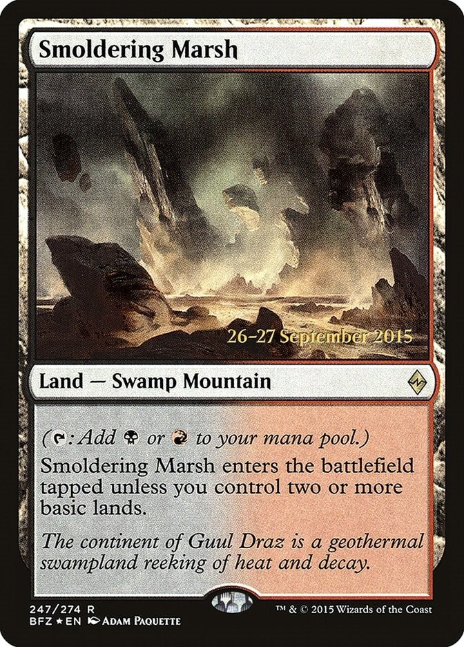 Image for Smoldering Marsh (Prerelease Cards) (247) - Magic: The Gathering