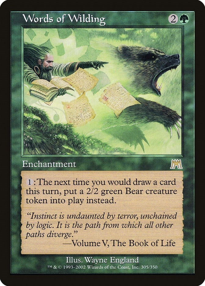 Image for Words of Wilding (Onslaught) (305) - Magic: The Gathering