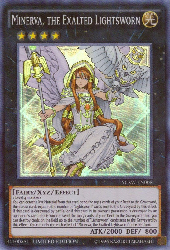 Image for Minerva, the Exalted Lightsworn (Super Rare) (Yu-Gi-Oh! Championship Series Prize Cards) (YCSW-EN008) - YuGiOh