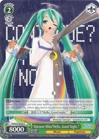 Image for Hatsune Miku"Hello, Good Night." (Hatsune Miku -Project DIVA- f) (PD/S22-E045 C) - Weiss Schwarz