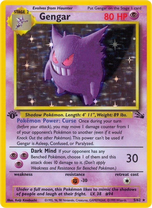 Image for Gengar (5) (Fossil) (05/62) - Pokemon