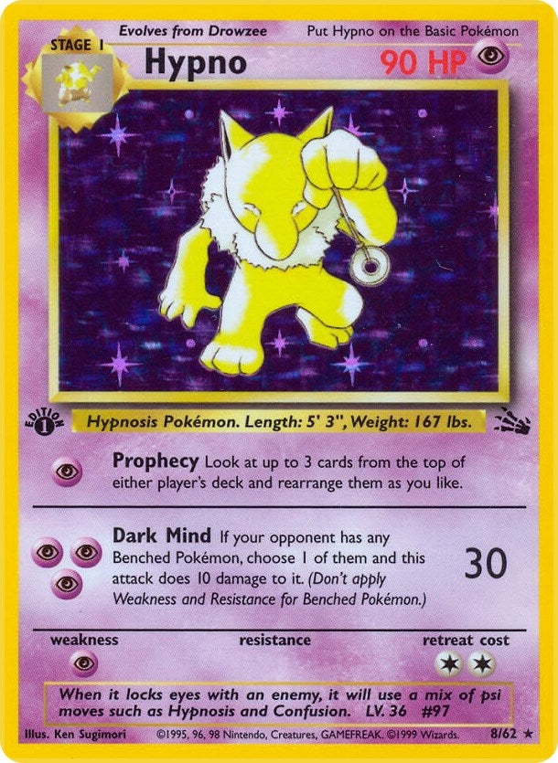 Image for Hypno (8) (Fossil) (08/62) - Pokemon