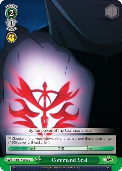 Image for Command Seal (Fate/Zero) (FZ/S17-E050 U) - Weiss Schwarz