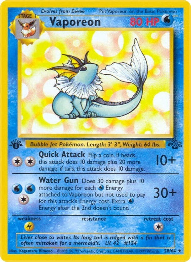 Image for Vaporeon (28) (Jungle) (28/64) - Pokemon