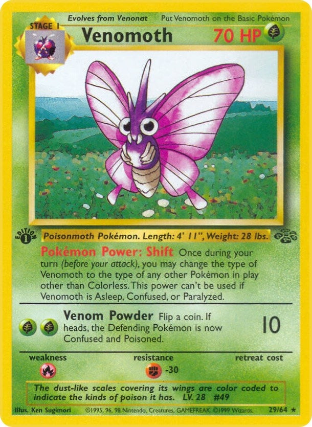 Image for Venomoth (29) (Jungle) (29/64) - Pokemon