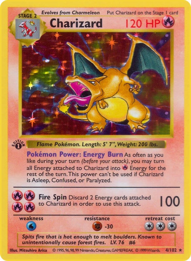 Image for Charizard (Base Set (Shadowless)) (004/102) - Pokemon
