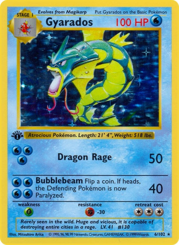 Image for Gyarados (Base Set (Shadowless)) (006/102) - Pokemon