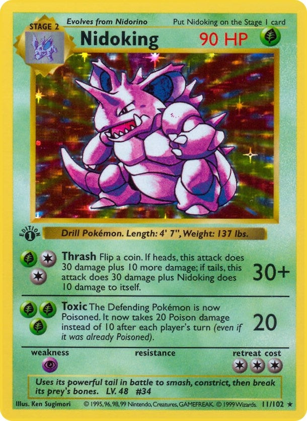 Image for Nidoking (Base Set (Shadowless)) (011/102) - Pokemon