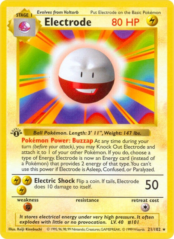 Image for Electrode (Base Set (Shadowless)) (021/102) - Pokemon