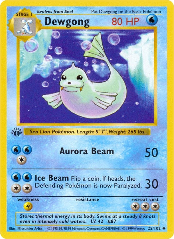Image for Dewgong (Base Set (Shadowless)) (025/102) - Pokemon