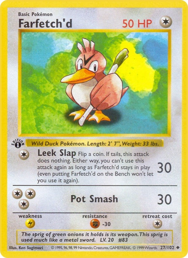 Image for Farfetch'd (Base Set (Shadowless)) (027/102) - Pokemon