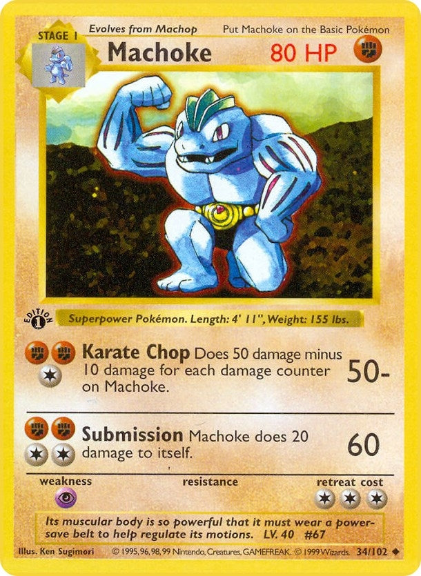 Image for Machoke (Base Set (Shadowless)) (034/102) - Pokemon