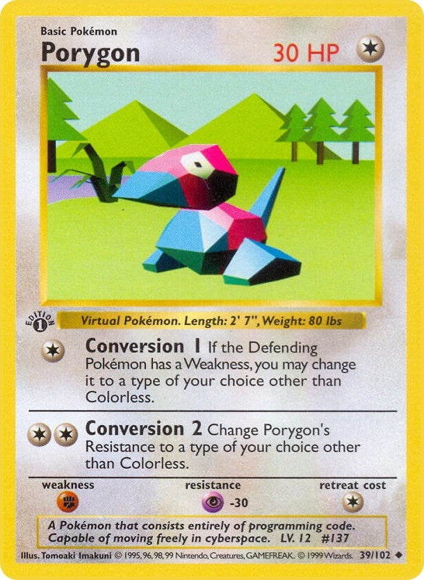 Image for Porygon (Base Set (Shadowless)) (039/102) - Pokemon