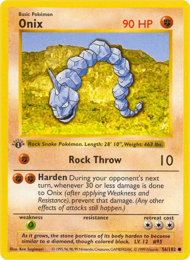 Image for Onix (Base Set (Shadowless)) (056/102) - Pokemon