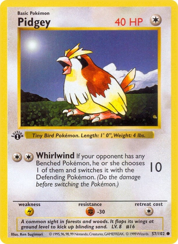Image for Pidgey (Base Set (Shadowless)) (057/102) - Pokemon