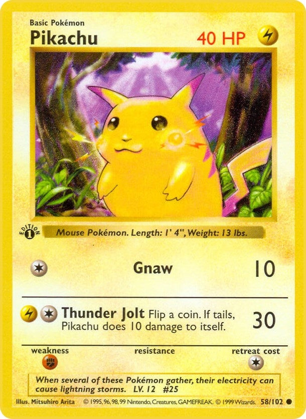 Image for Pikachu (Base Set (Shadowless)) (058/102) - Pokemon